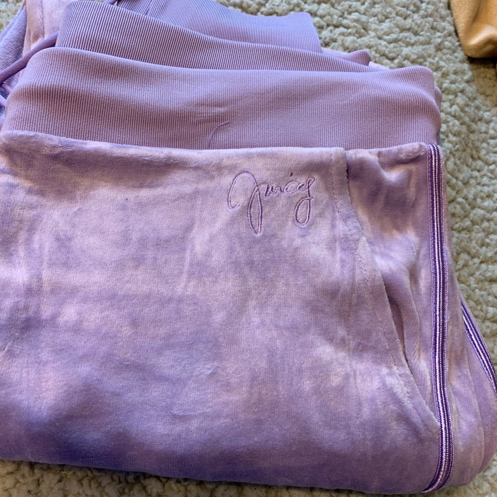 velour track pants